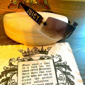 Juicy Couture Shades of Couture Brown & Gold Rhinestone Sunglasses.